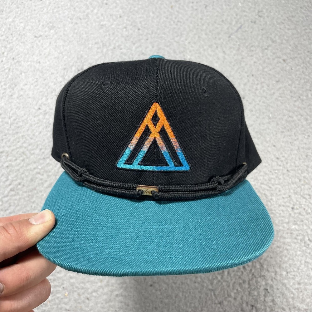 Findlay‎ Hats Hat Cap Snap Back One Size Mens Black Teal Rope Logo Outdoor